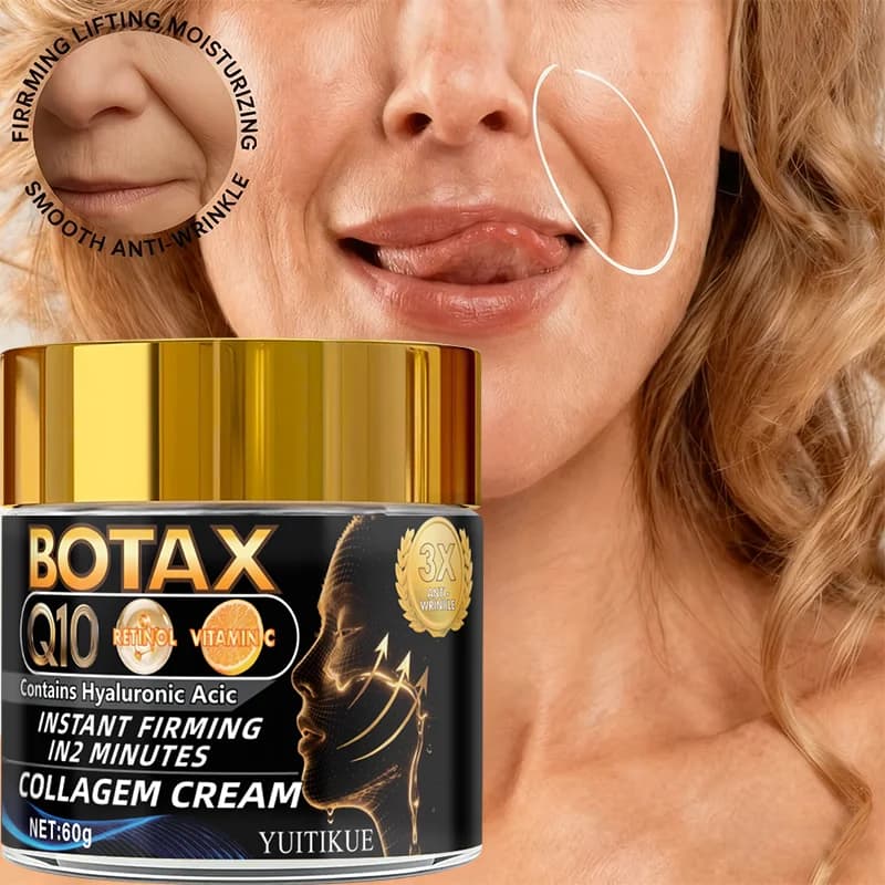 BOTAX Q10 Collagen cream 60g - 2 minutes instantaneous firming, anti-wrinkles and lifts the skin, with retinol and vitamin C, all skin types