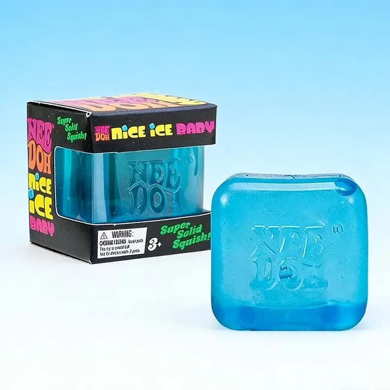 Needoh Nice Cube Giocattolo Sensoriale Antistress per Ansia e Concentrazione, Cubo Sensoriale da Scrivania per Bambini e Adulti, Calma per l'Autismo