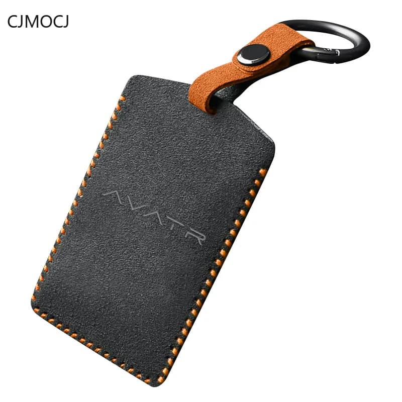 Custodia per chiave con carta NFC in pelle scamosciata per Avatr 11 - Custodia premium per chiave e portachiavi con protezione