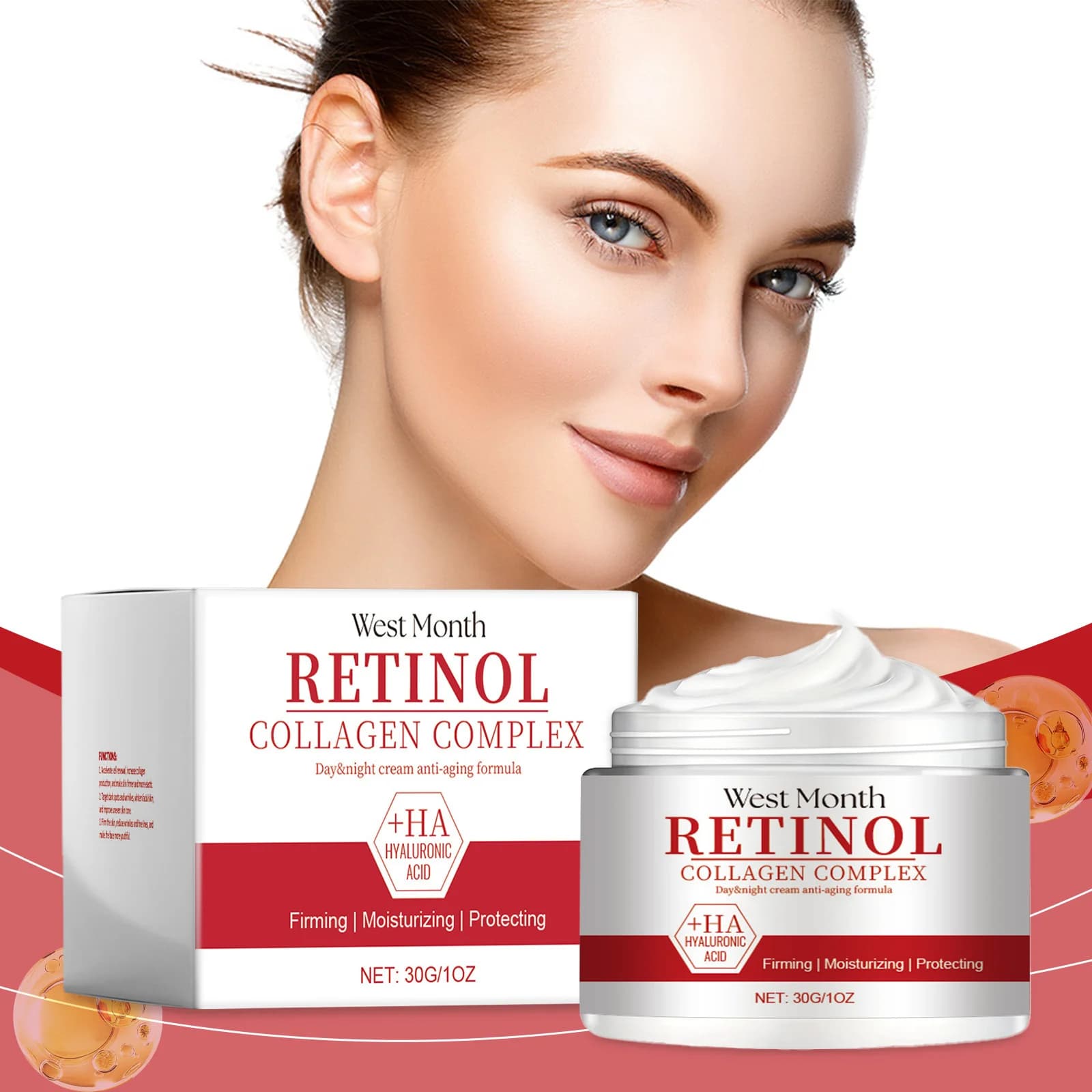 Retinol Face Cream Anti-wrinkle Lifting Razor Dissolvency Slim lines Hydrating Korean Cosmetics suitable for dry and rough skins