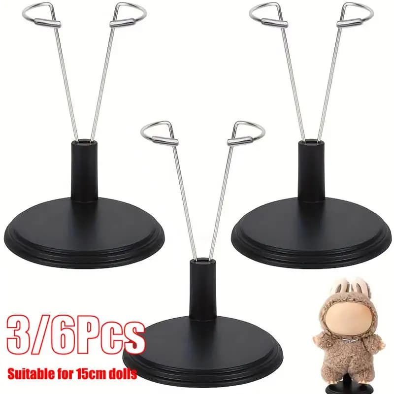 Supporto in metallo da 3/6 pezzi per bambole da 15 cm, supporto per mobili, supporto per bambole, decorazione per la casa, espositore per case delle bambole