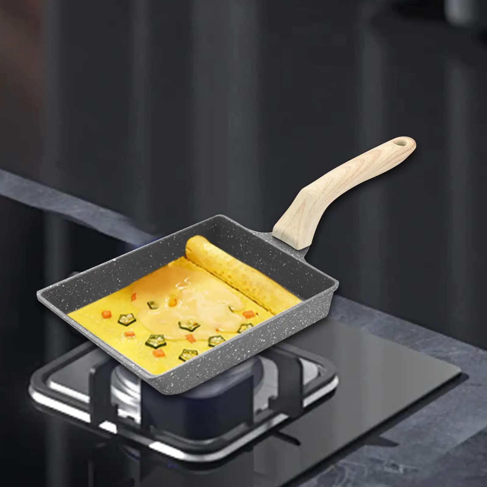 Tamagoyaki Pan Pancake Maker Kitchen Tools Egg roll style Egg pan Japanese frittata pan for restaurant Picnic Casa