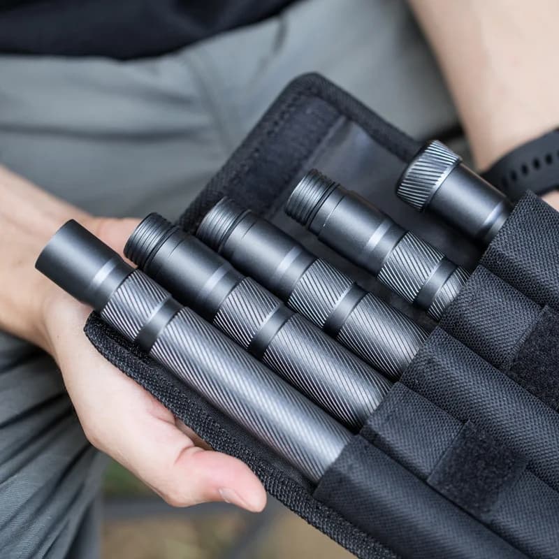 ​Folding Trekking Poles - Multi-Function Ultra-Light Hiking Staff for Camping & Outdoor Walking, Tactical Design
