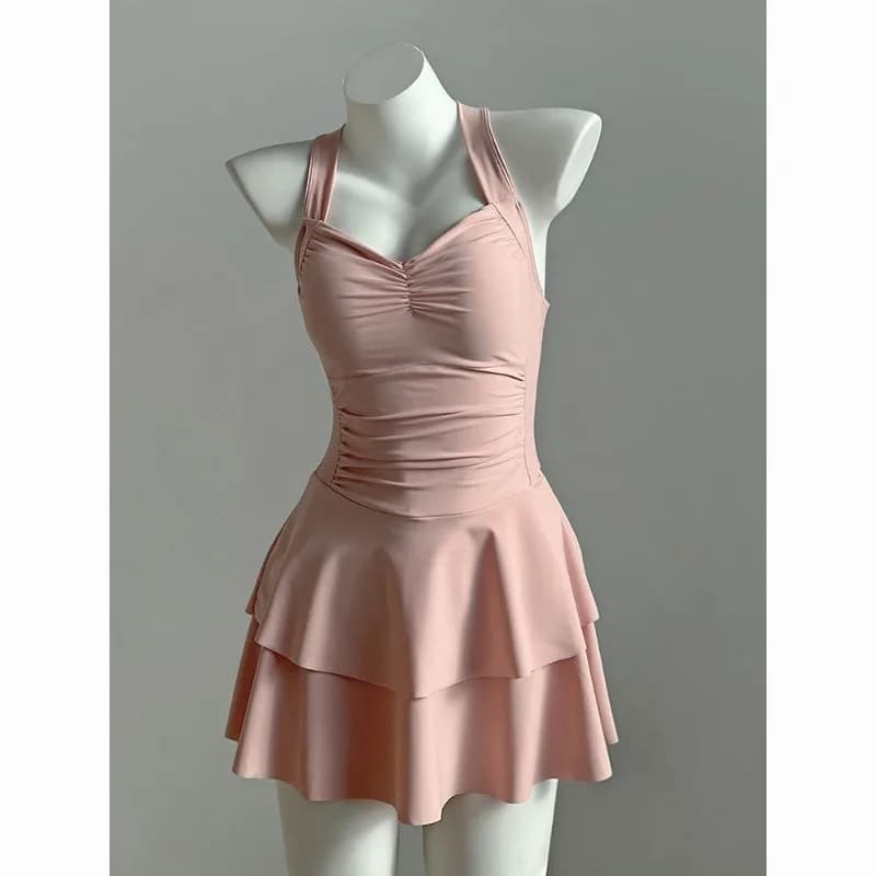 New swimsuit women cover their bellies and look thin, super elastic and quick-drying ins wind girl vacation hot spring