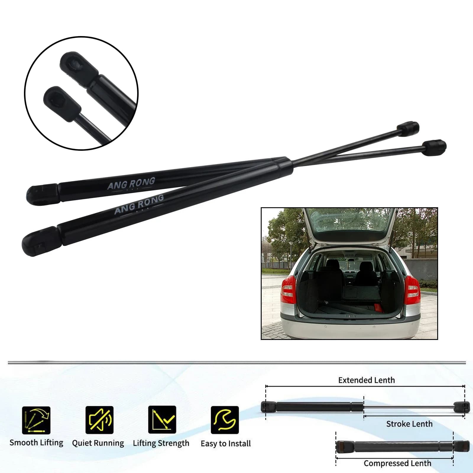 1 paio di ammortizzatori a gas per il portellone posteriore superiore per Skoda Fabia I MK1 6Y 1999-2007