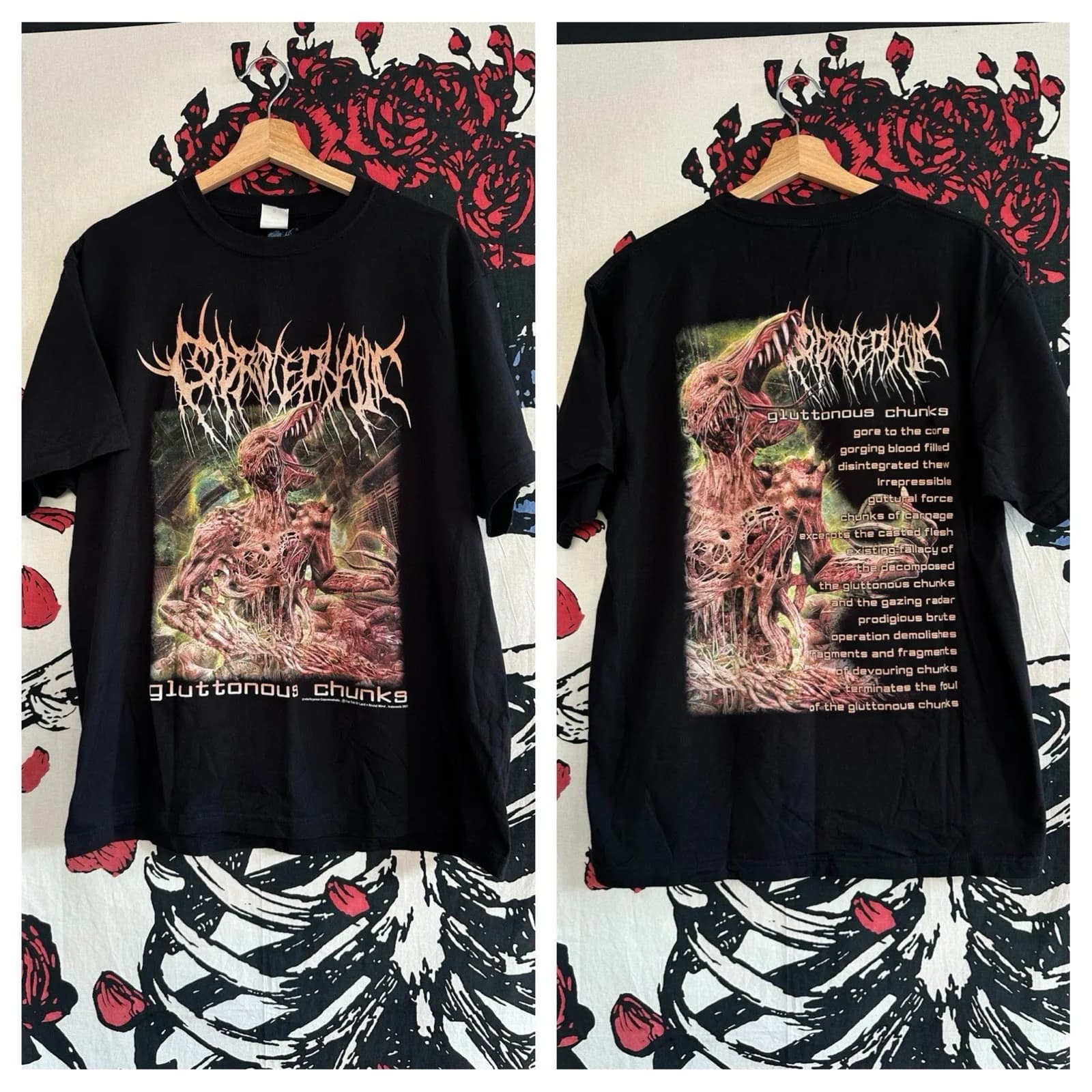 Maglietta Coprocefalic Brutal Death Metal Grind Slam Band Cinerary Disgorge Pyaemia