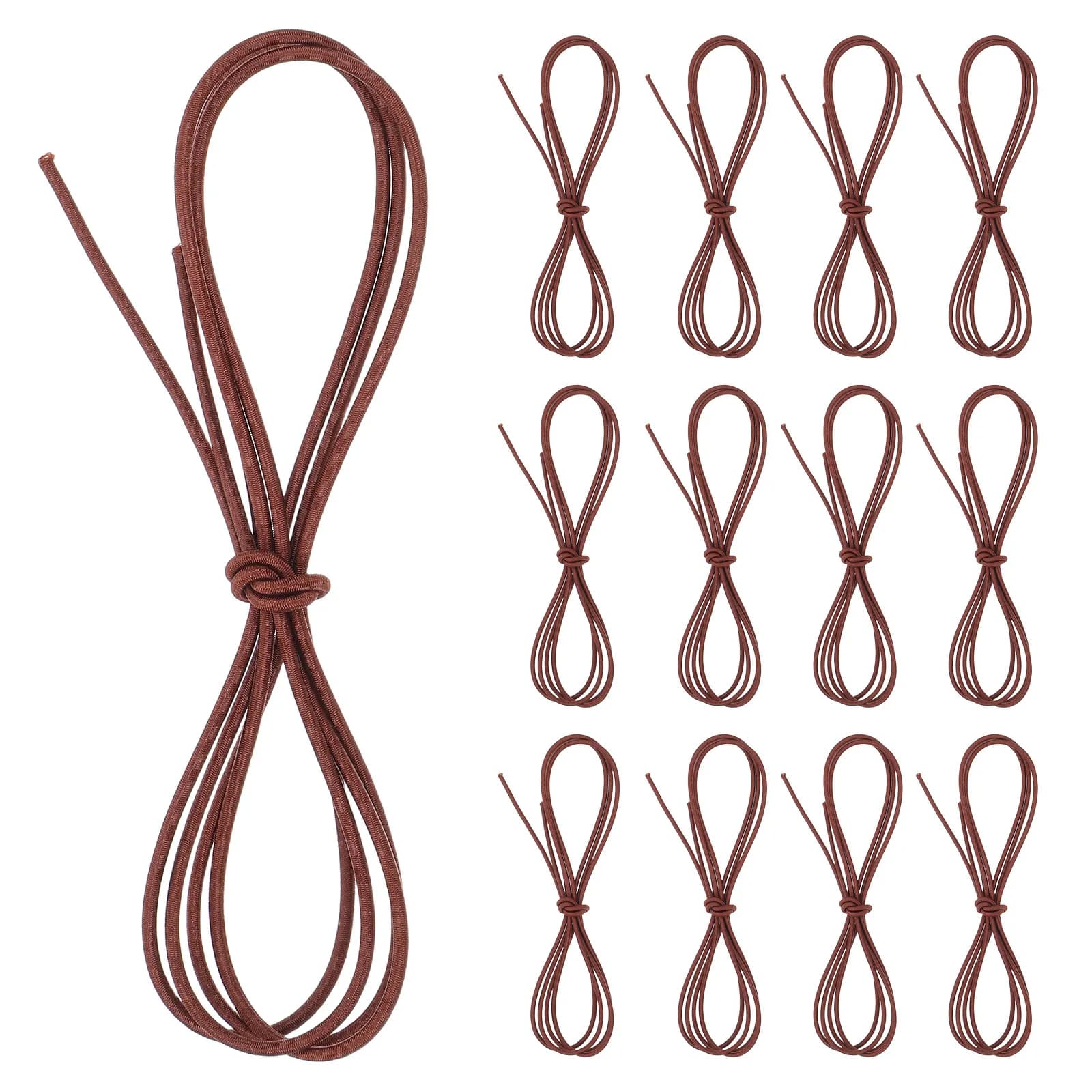 15 Pezzi Elastici per Quaderni in Nylon Marrone, Robusti e Estensibili, Cinghie di Chiusura per Diari, Cordoncini Elastici per Agende da Viaggio, Fasce per Libri