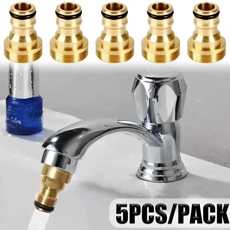 1/2/5PCS Universal Faucet Adapters for Kitchen Faucet Brass Faucet Irrigation Garden Tools Faucet Connector Mixer Adapter for Flexible Pipe Fitting for Washbasin