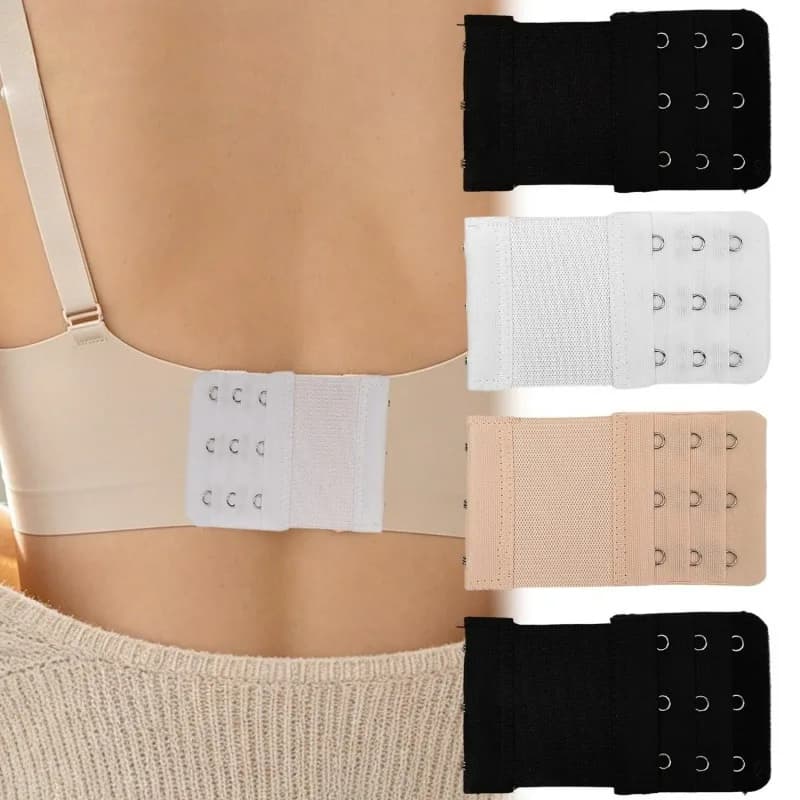 1/10pcs Soft Elastic Bra Extenders Strap Extension Buckle Breathable Underwear Back Band Hooks Replacement Bra Strap Accessories