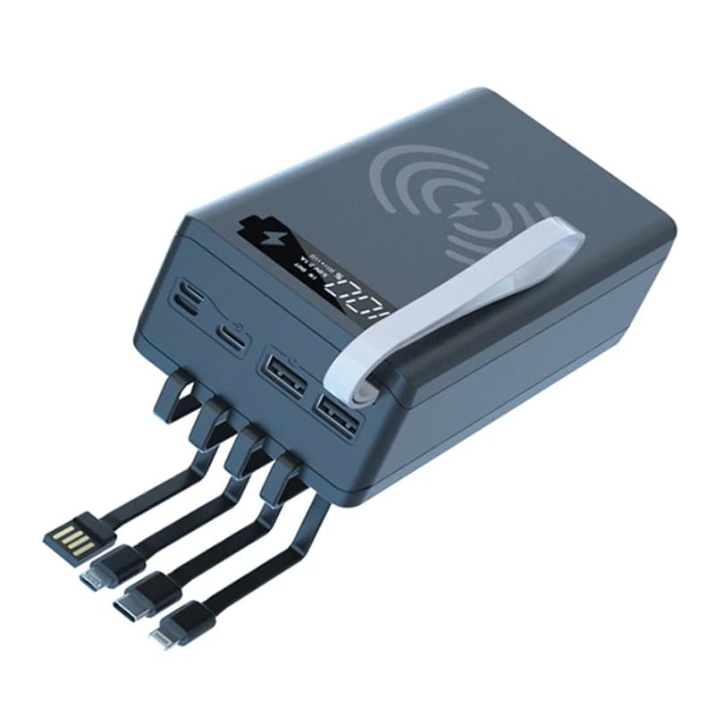 12*18650 DIY Power Bank Shell Box with Built in Type C Micro USB Cable Fast Charge 18650 Battery Case Holder Charging Box