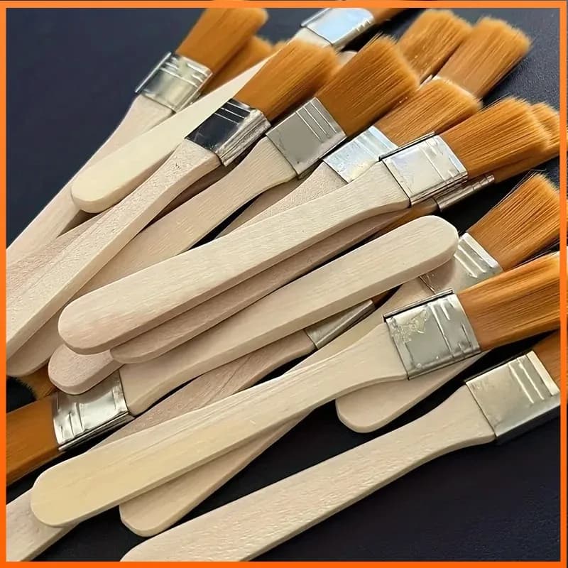 1 pezzo di pennello con setole in nylon con manico in legno per pittura a olio, spolverare e pulire - Set di utensili manuali non ricaricabili senza batteria