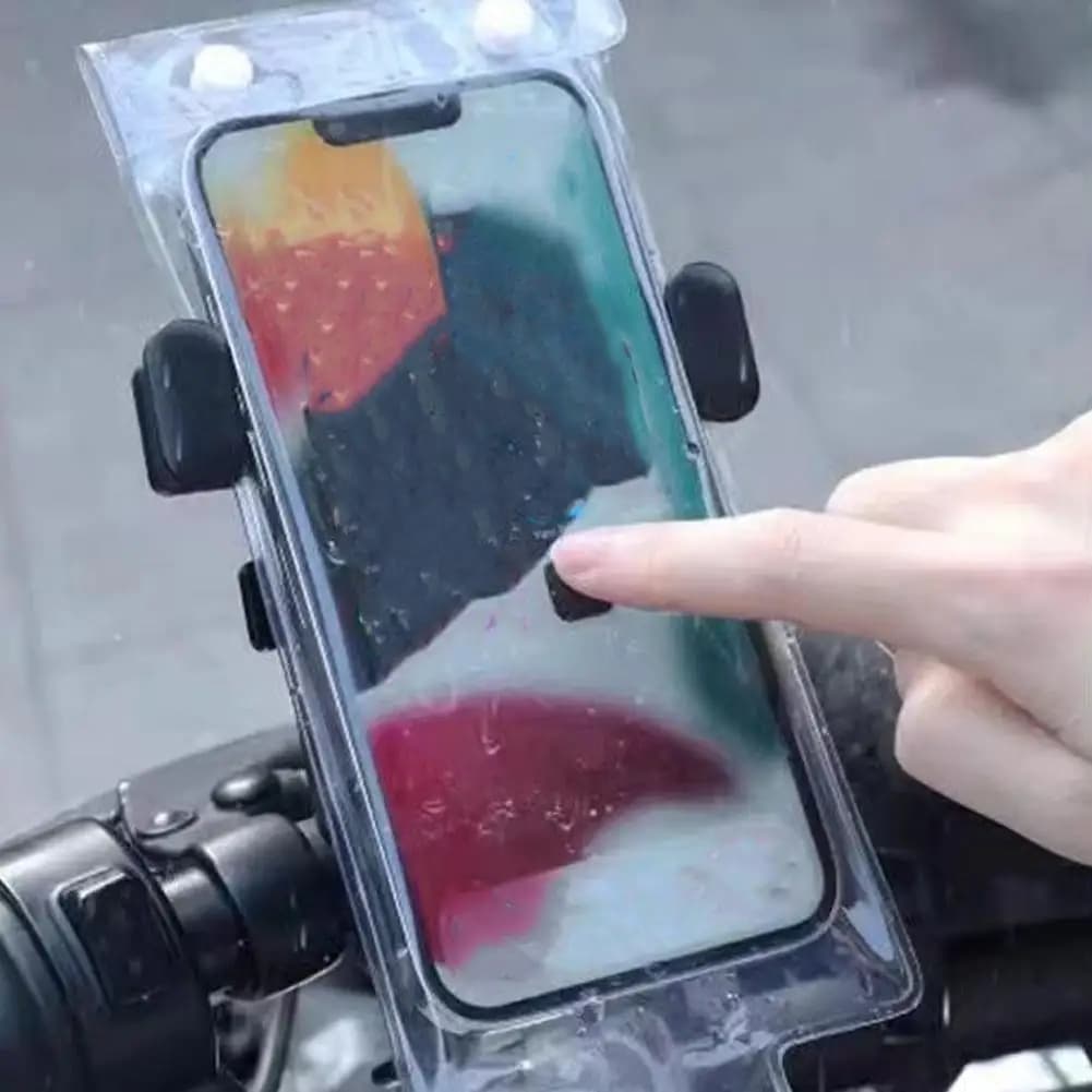 Borsa per telefono impermeabile per bicicletta da moto Custodia in TPU Fotocamera HD ricaricabile accessibile per accessori per la guida all'aperto