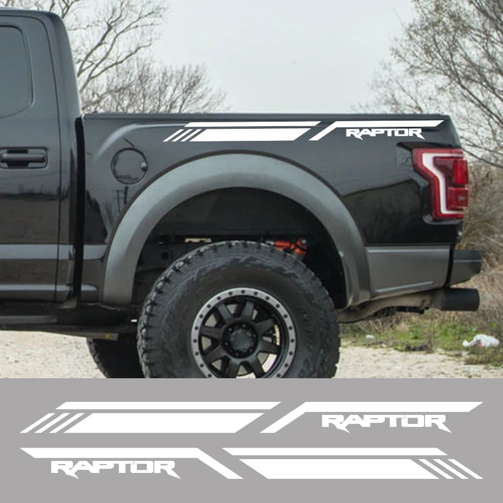 Pickup Bed Side Sticker For Ford F150 Ranger Raptor Car Stripes Style Decor Decal Truck Vinyl Cover Auto Tuning Accessories