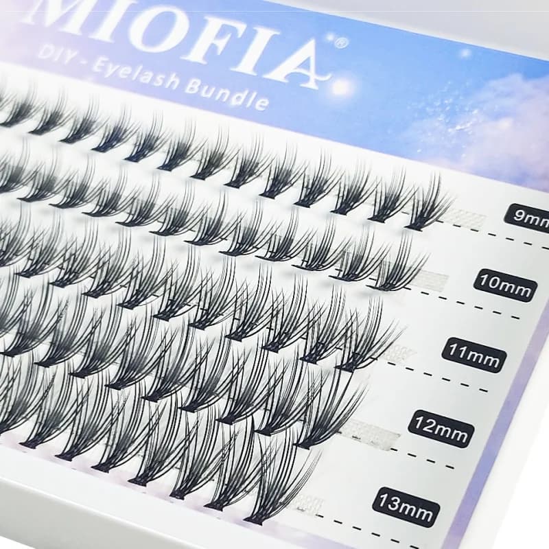 1/scatola 100 Bundles Ciglia di Visone Estensione Del Ciglio Naturale 3D Russo FAI DA TE Individuale Ciglia Cluster Strumenti di Trucco Ciglia Cilia