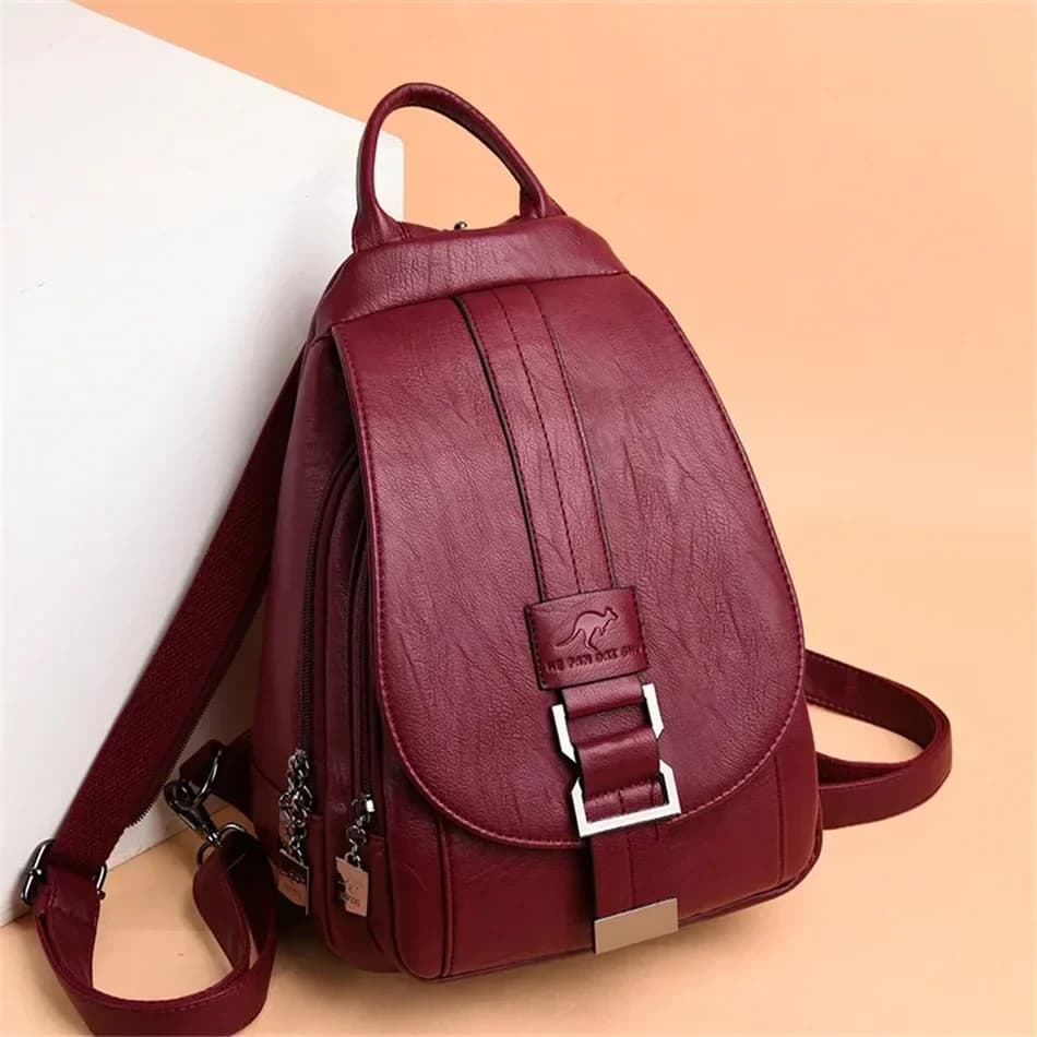 Zaini multifunzionali in pelle da donna Zaino vintage per ragazze adolescenti Borsa da scuola per petto Borsa da viaggio Zaino da donna Sac Back Pack