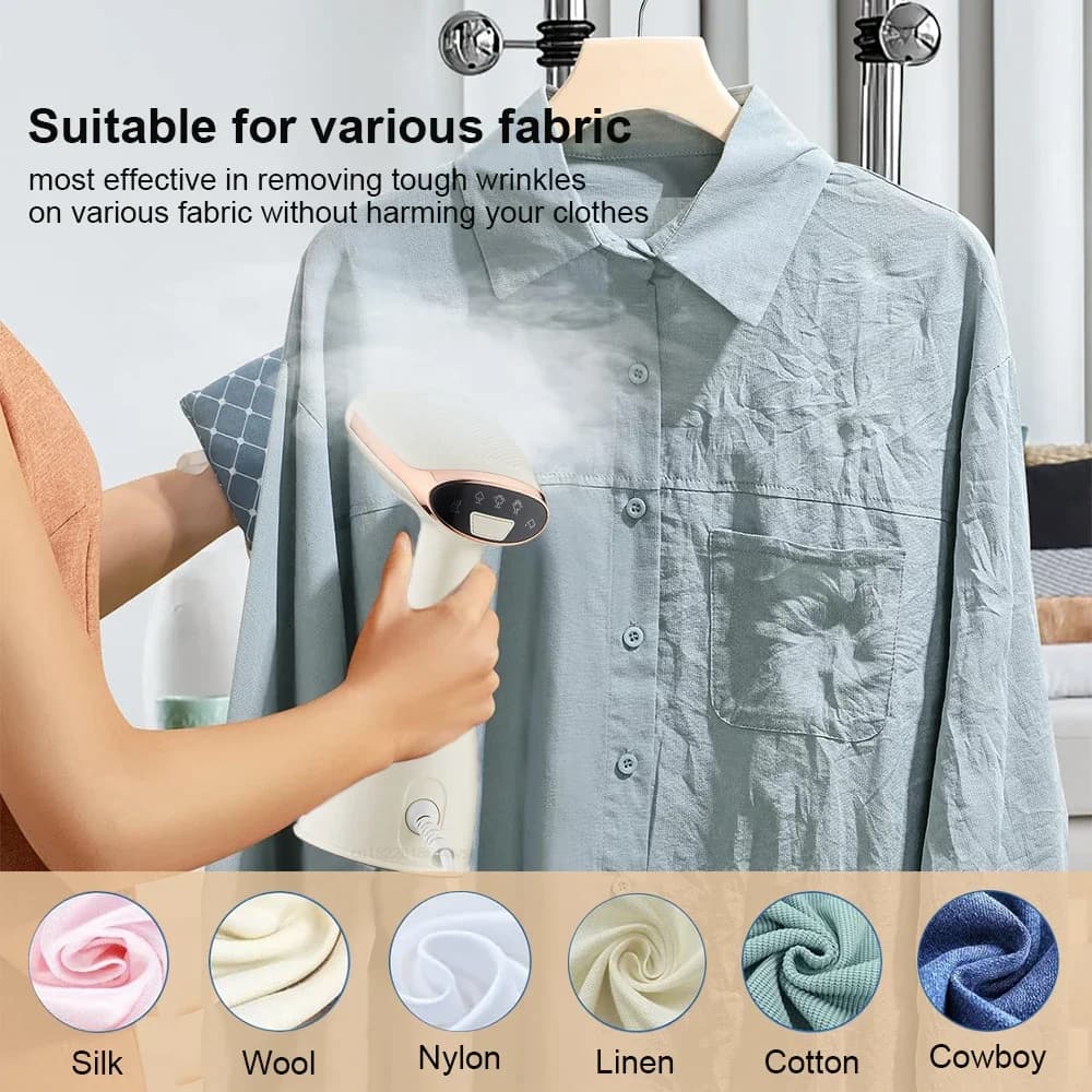 Ferro da stiro a vapore Vaporiera portatile per indumenti per piccolo ferro da stiro Pulitore a vapore per vestiti Vaporizzatore elettrico per indumenti portatile per viaggi a casa