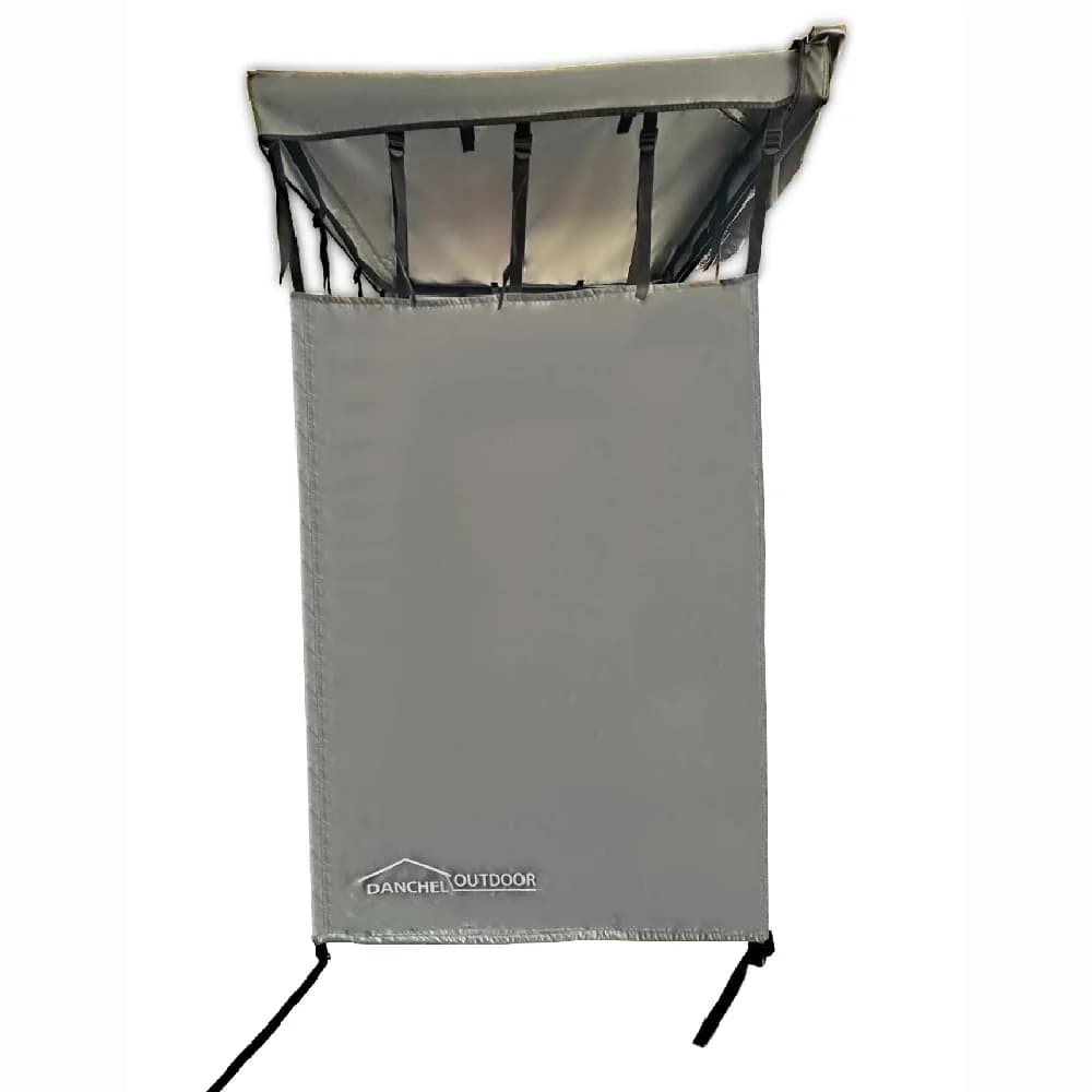 Tenda doccia laterale per auto con luce LED, spogliatoio pop-up in alluminio, toilette da campeggio in tela impermeabile per bagno all'aperto