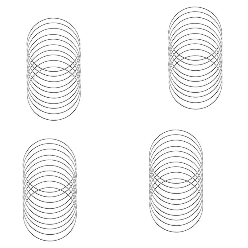 PERFECT MODERN 40 Pack 4 Inch Silver Dream Catcher Metal Rings Floral Hoops Wreath Macrame Creations Ring For Crafts DIY