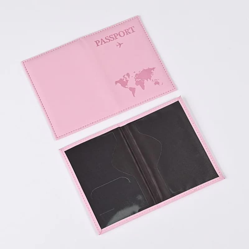 Custodia per passaporto con carta di credito da viaggio portafoglio in pelle Pu porta passaporto per ragazza custodia per passaporto da viaggio per aereo di moda per donna