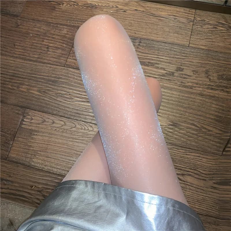 Il nuovo collant lucido calze glitterate collant lucidi da donna all'ingrosso