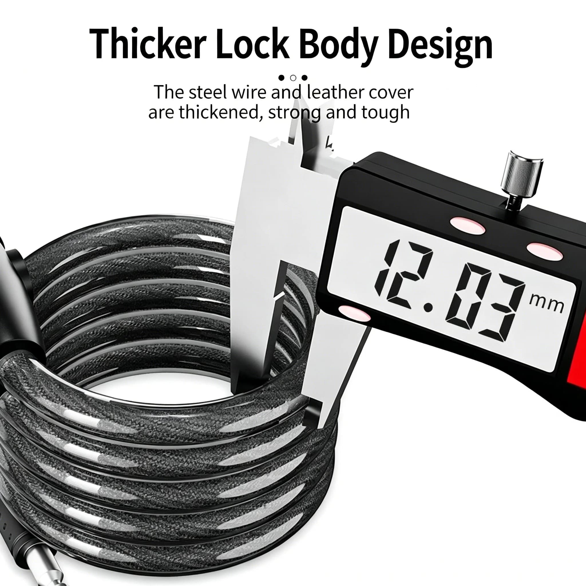Portable Anti Theft Bicycle Chain Lock Heavy Duty Safety Anti Lost Fixed Lock Accessory for Electric Scooter E-bike
