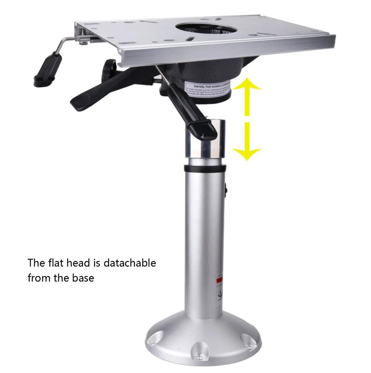 Marine Grade Aluminum Alloy 360 ° Base Swivel Seat with Gas Regulation for Yacht or Boat Chair