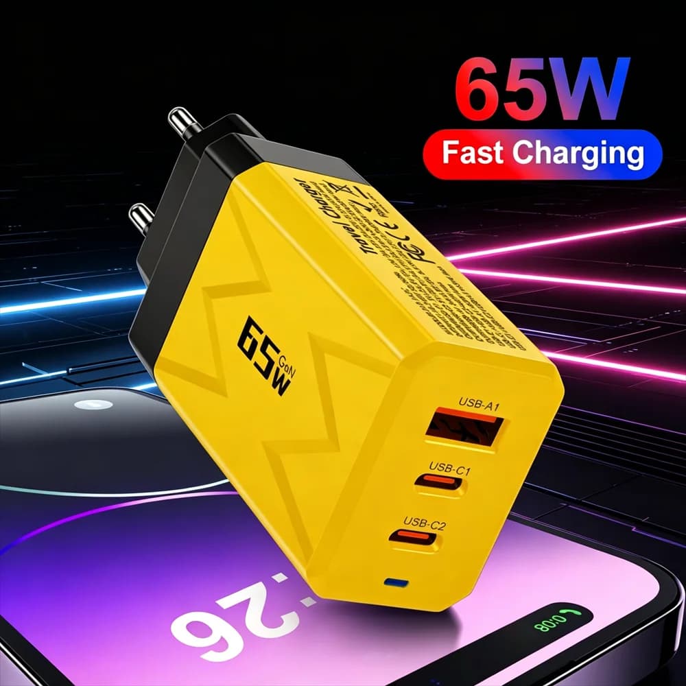 USB 65W Charger PD Type C Fast Charging Power Adapter USB Quick Charge3.0 Mobile Phone Travel Adapter For iPhone Samsung Xiaomi