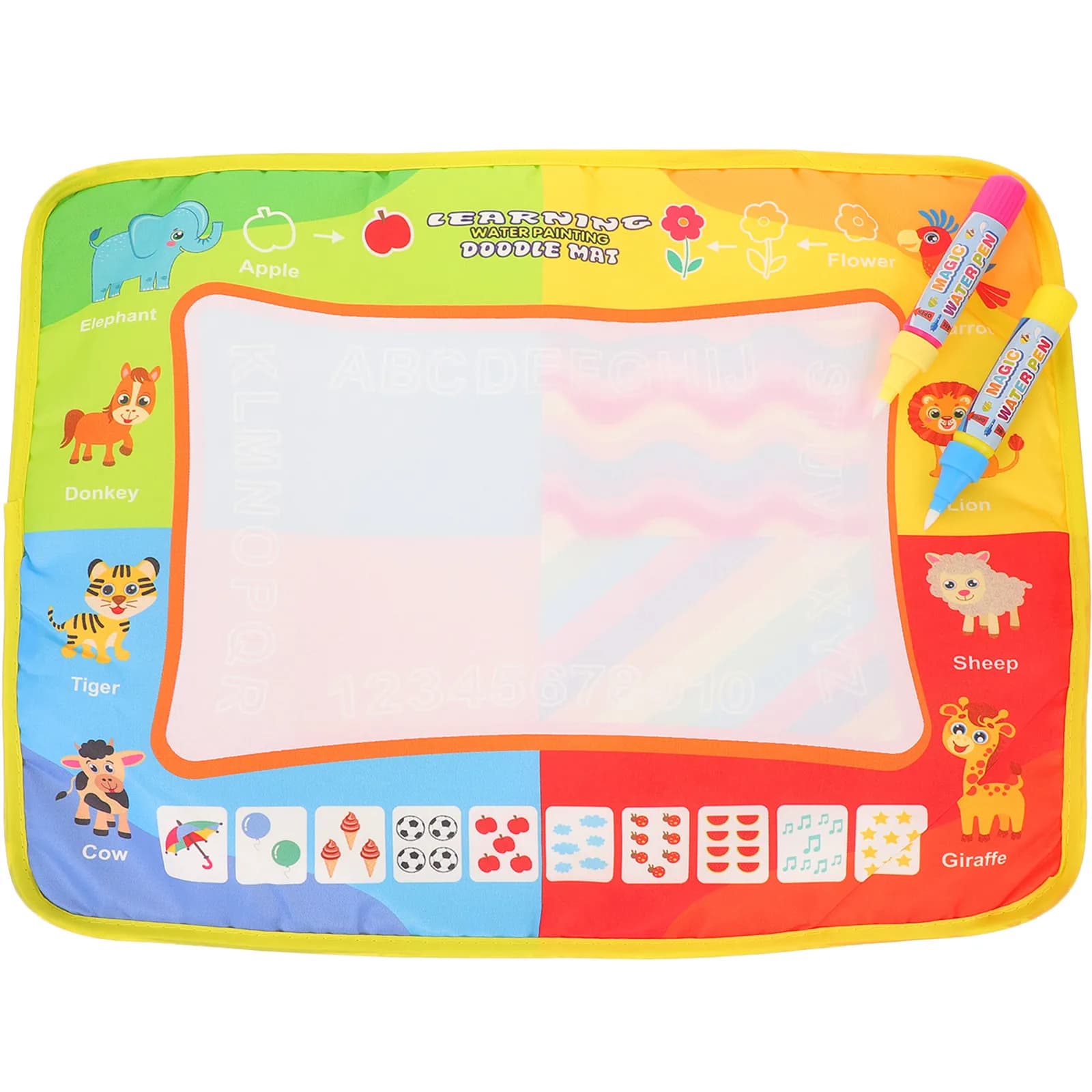 Tappetino da disegno con 2 penne, pieghevole, leggero, educativo, per disegnare e dipingere, lavagna per bambini, creativa per bambini piccoli
