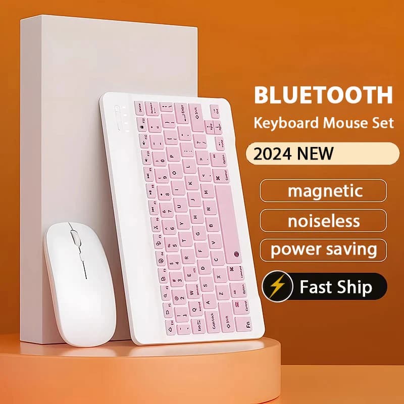 Tastiera tablet magnetica da 10 pollici per iPad 2024 10.9 11 10.2 Tastiere ricaricabili Bluetooth per Xiaomi 6 Huawei Matepad 11.5