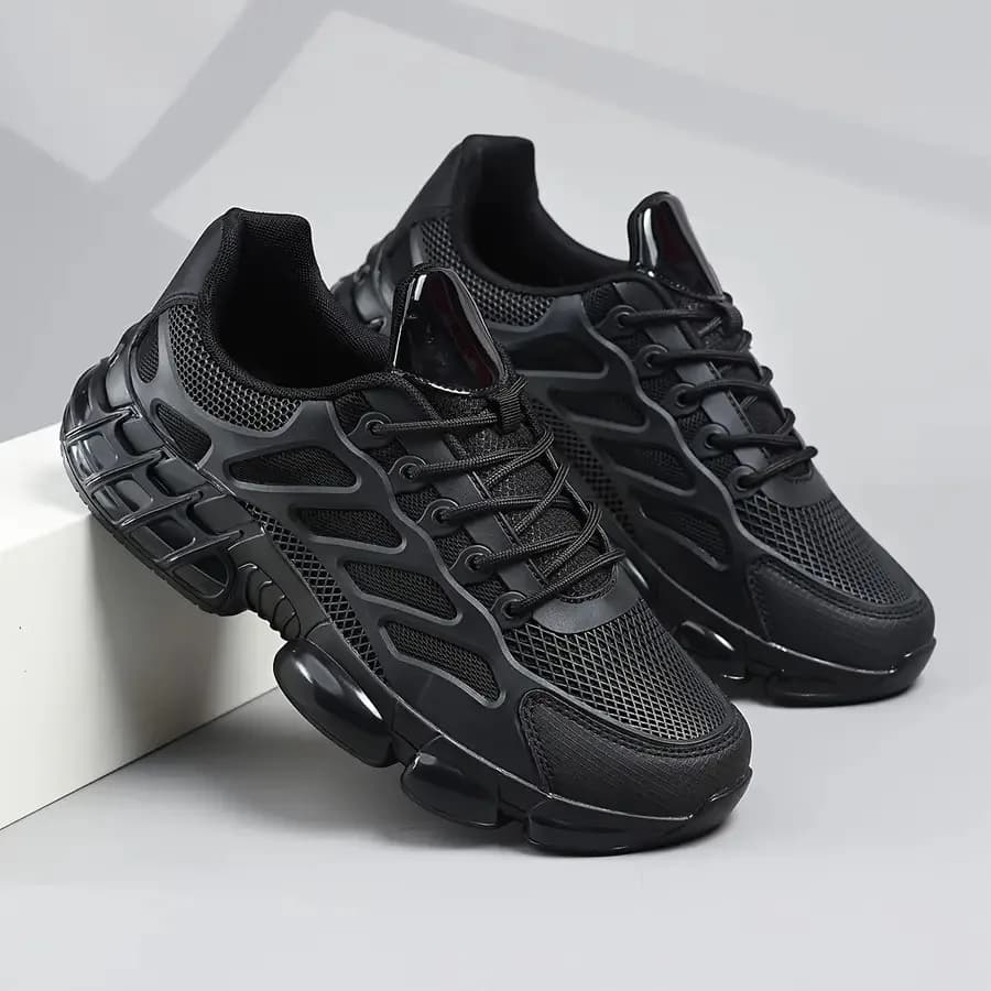 Scarpe casual da uomo basse con lacci, fodera in PU traspirante, comode per tutte le stagioni e versatili alla moda
