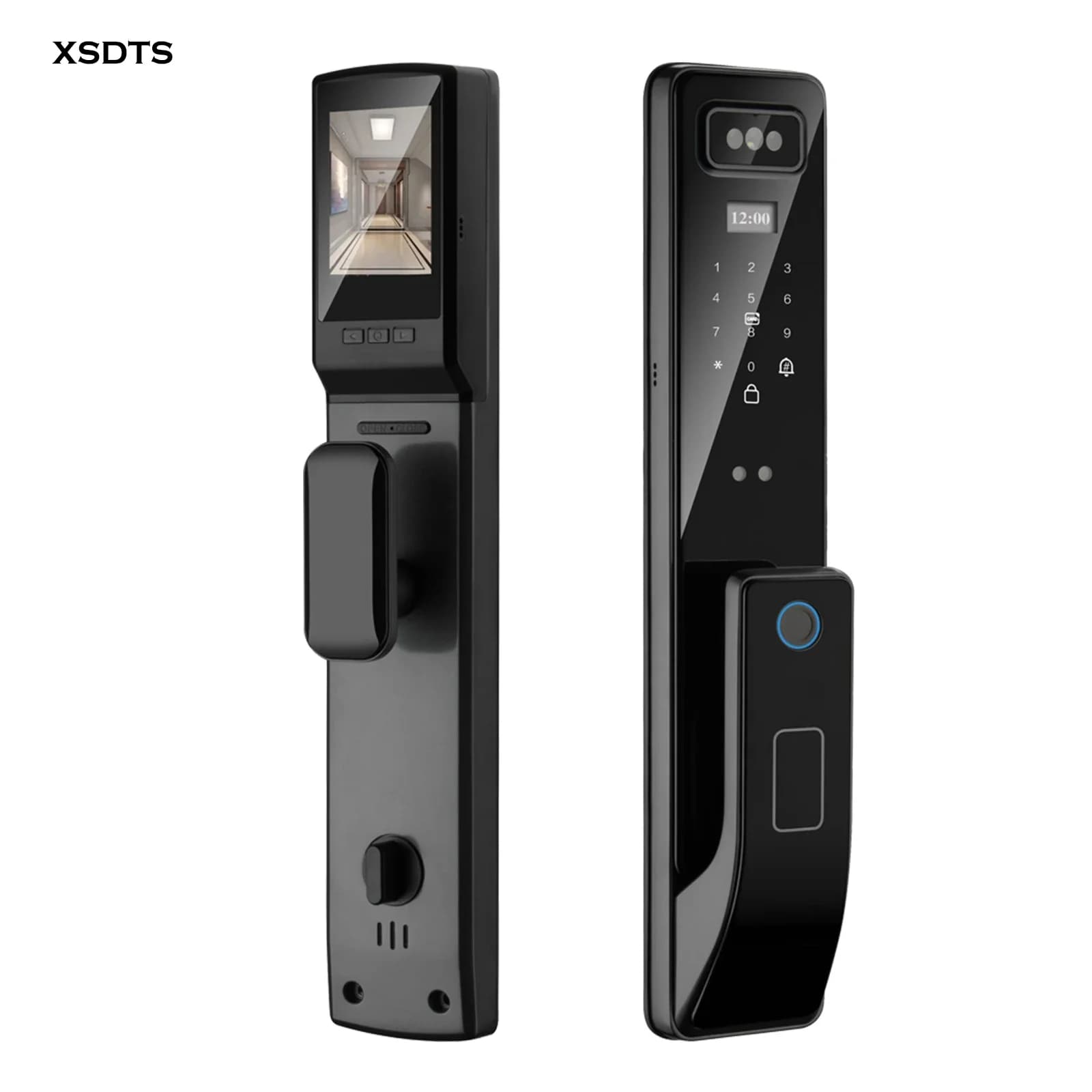 XSDTS Serratura Intelligente con Funzione Videocitofono, Sblocco con Riconoscimento Facciale, Interfono Video