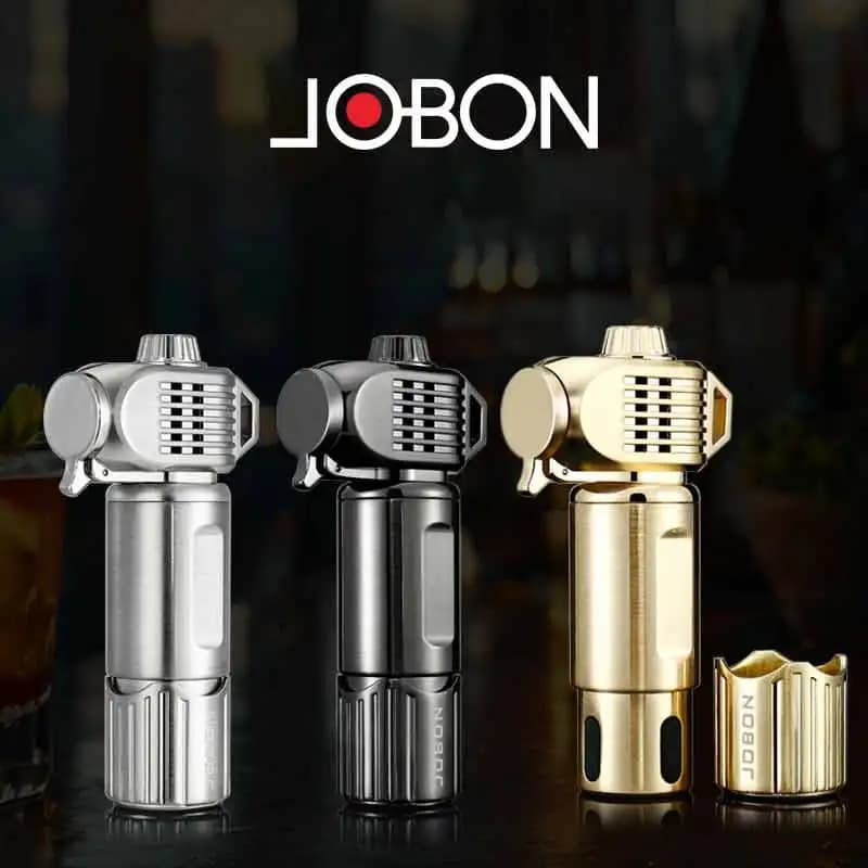 Jobon Three Blue Flame Gun Jet High Temperature Flame Lighter Safety Lock Cigar Lighter Cigar Cutter Tool Accessories Outdoor
