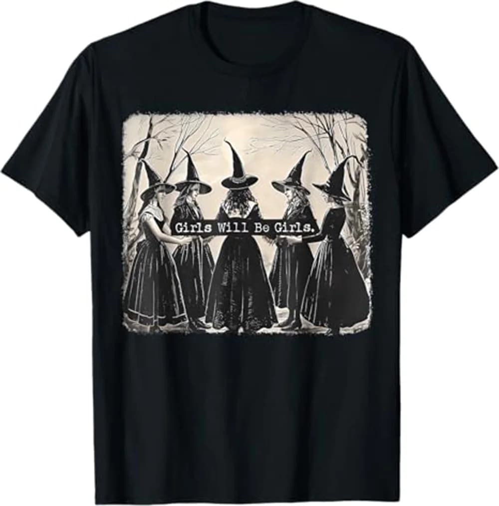 Girl Will Be Girl Witch Halloween T-shirt Regali divertenti per uomo lwf 180g