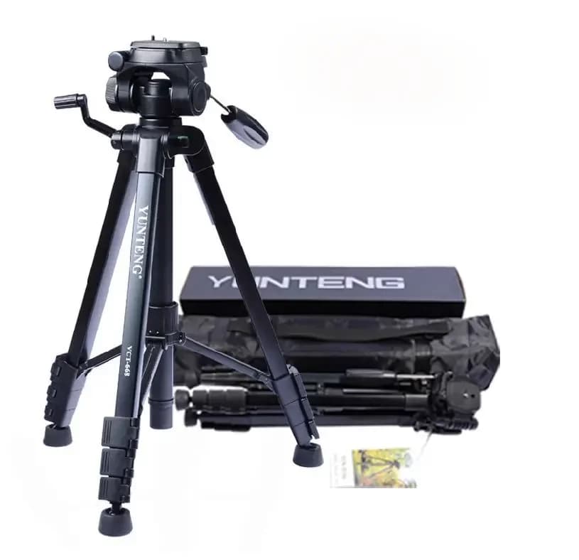 Treppiede professionale con testa smorzante, fotocamera panoramica fluida, telefono DV, videocamera VCR, video YUNTENG VCT-668