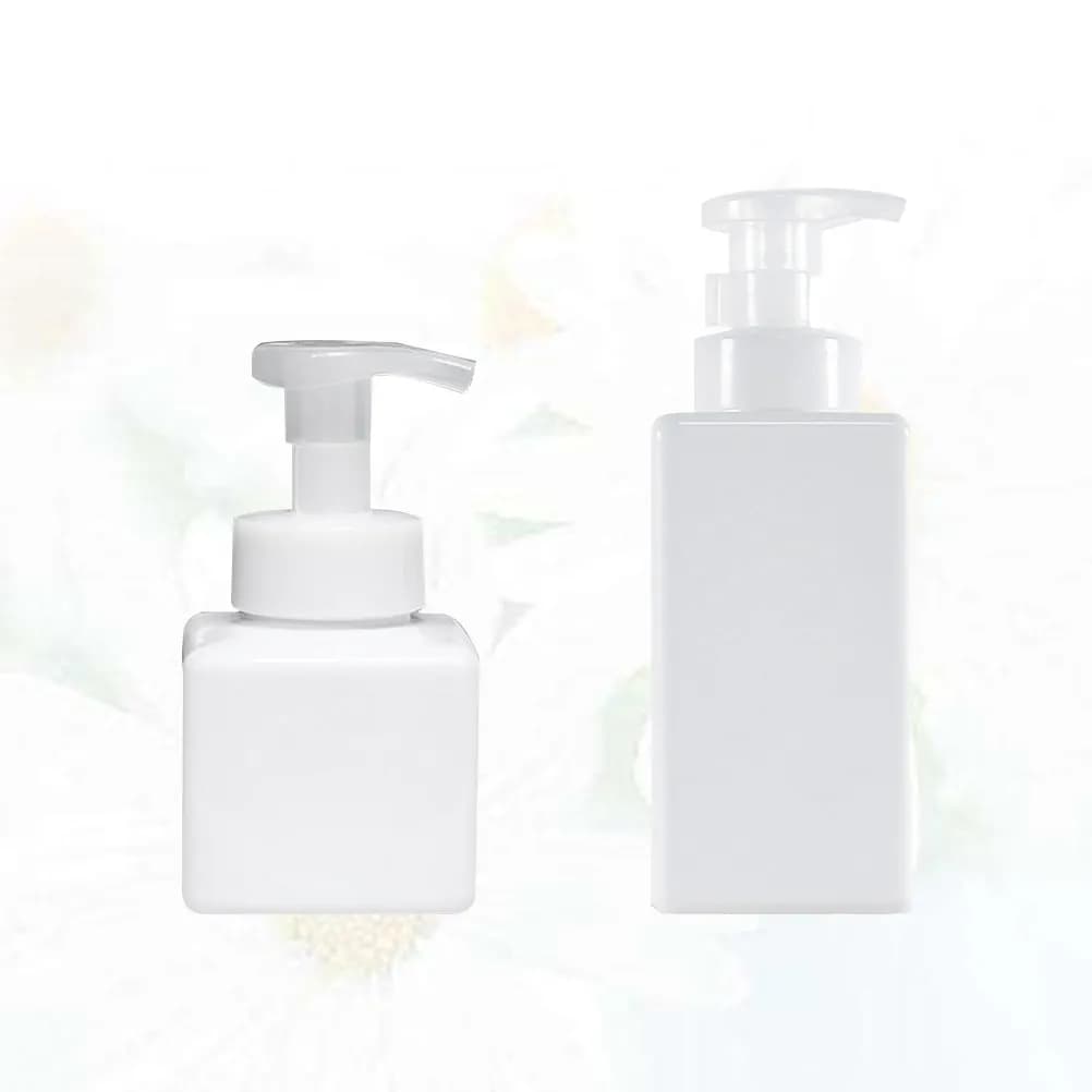 2 flaconi portatili con pompa per schiuma, dispenser di sapone ricaricabili, contenitori a tenuta stagna da 250 ml e 450 ml per viaggi, bagno, cucina