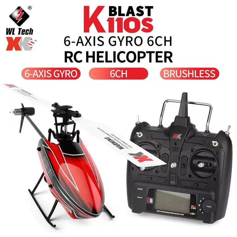 Wltoys Xk K110s 6ch 3d 6g Sistema di Controllo Remoto Giocattolo Motore Brushless 2.4g Rc Elicottero Bnf/Rtf Compatibile Con Futaba S-Fhss