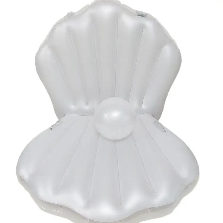 Divano gonfiabile luminoso personalizzato con luci LED, a forma di conchiglia, galleggiante, per piscina, giocattolo acquatico, salvagente