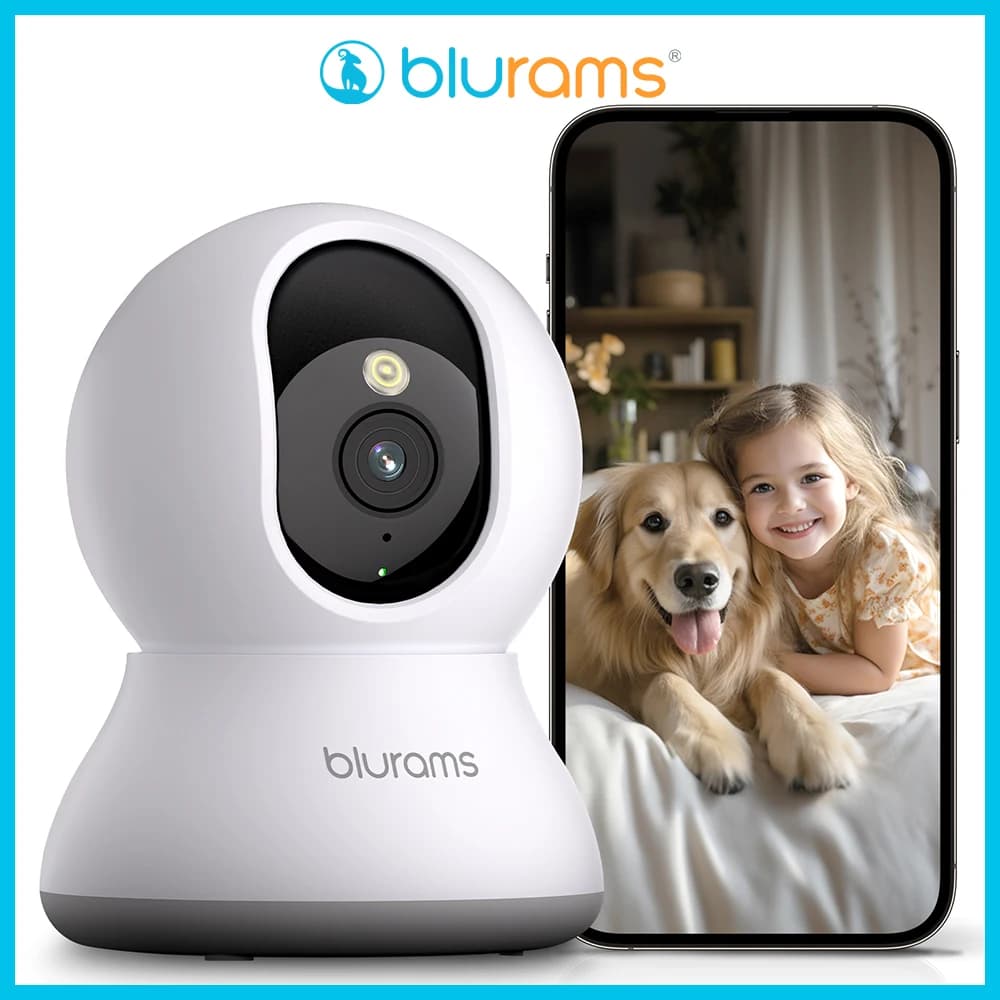 WiFi 2.4 and 5G, 2K, 360 ° CCTV IP PTZ camera for pets with telephone app, bidirectional conversation, night vision, for home security