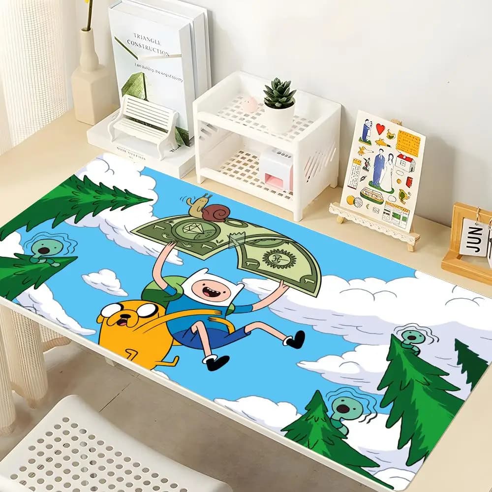 Simpatico cartone animato Adventure Time Mouse Pad Gaming Mousepad Astratto Grande 900x400x5mm MouseMat Gamer XXL Mause Tappeto PC Scrivania