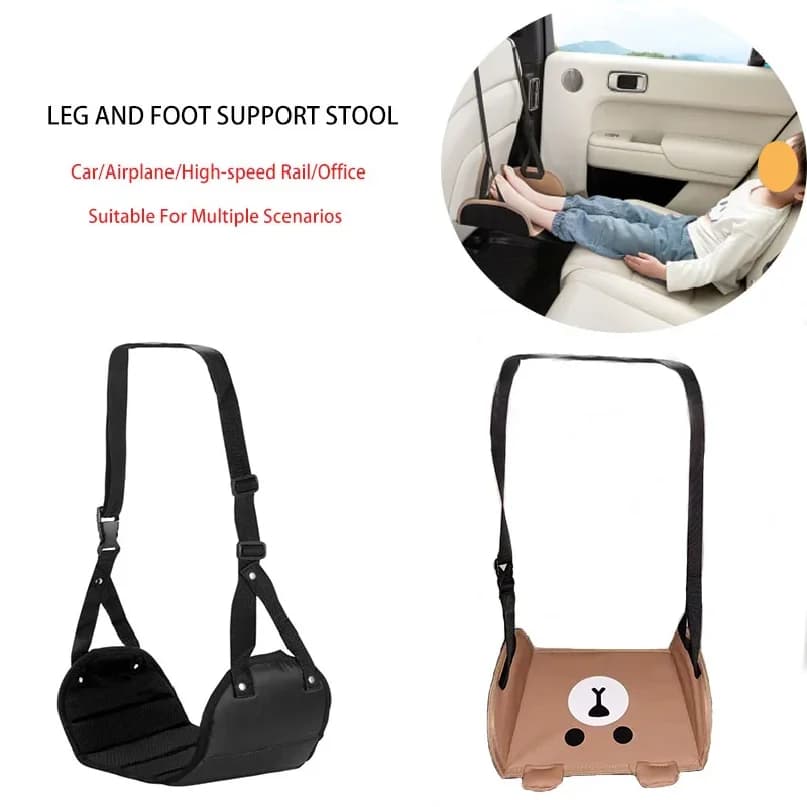 Poggiapiedi da Viaggio per Auto, Amaca Portatile per Piedi, Essenziale per Lunghi Voli, Poggiapiedi da Ufficio, Regolabile e Appendibile, Accessori per Interni Auto