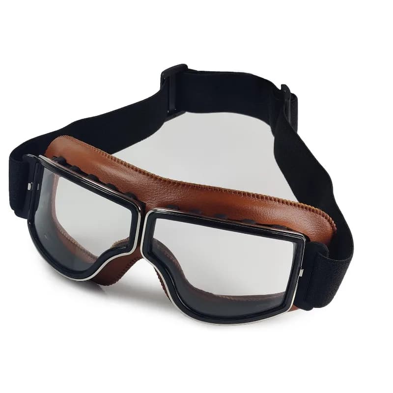 x1 Windproof motorcycle retro helmet goggles Adventure sports lenses UV resistant adjustable glasses anti dust for Harley style