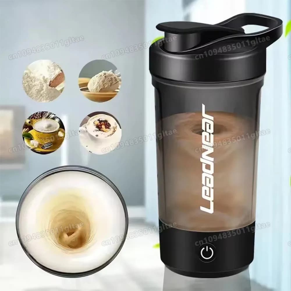 Portable Electric Frullator, Glass Blender for Powder and Protein Milk, Automatic Shaker for Home, Travel, Open Sports and Gym