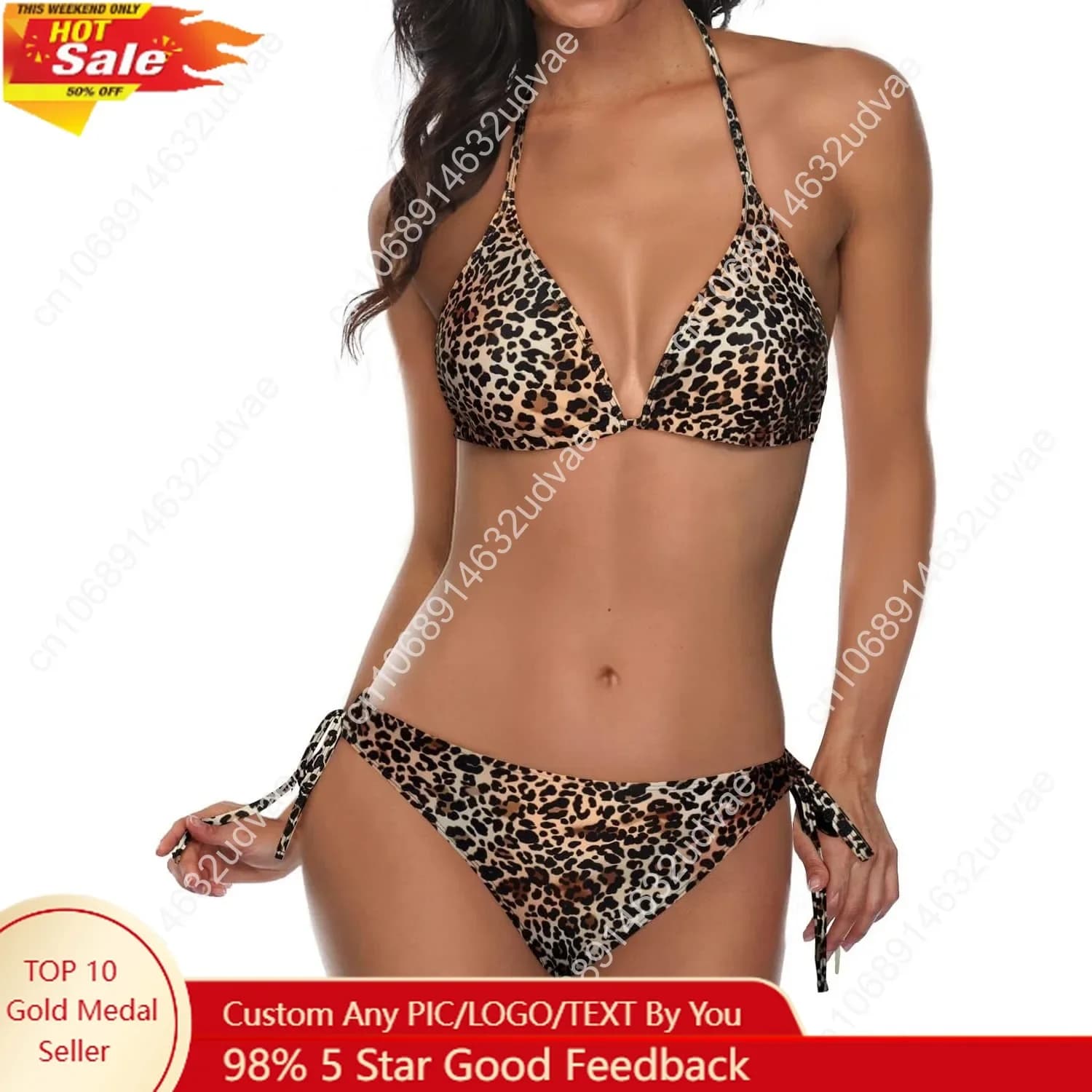 Tempt Me Women Triangle Bikini Sets Halter Two Piece Sexy Swimsuit String Tie Side Bathing Suit