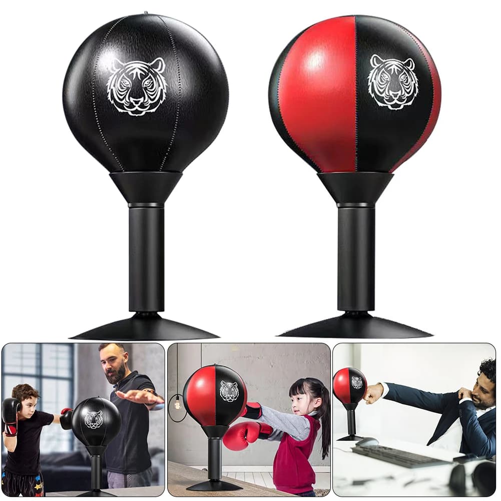 Boxing Satin with Antistress Suction Cup, Pugilato Ball Resistant to Relieve Stress, Funny Toy for Kids, Colleghi e Amici