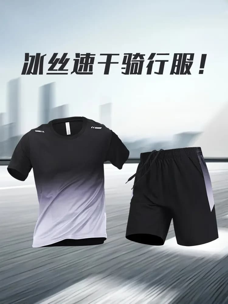 Mountain biking suit for men-short sleeve sports outfit for mountain road cycling,quick-drying shirt and shorts, summer clothing
