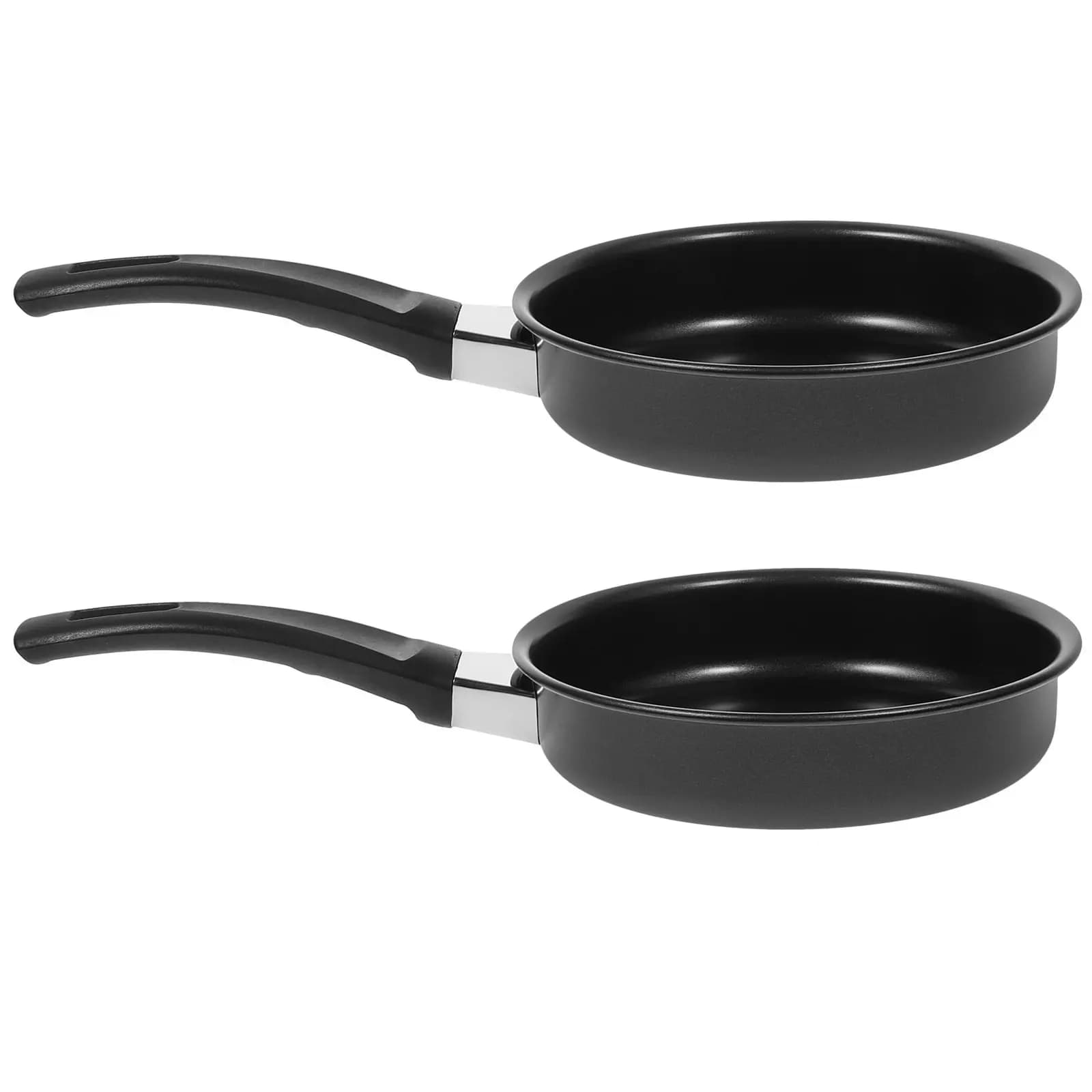 Set di 2 Padelle Antiaderenti da 14 Cm con Base Piatta per Fornelli a Gas e a Induzione, Ideali per Uova, Pancake, Bistecche, Patate Fritte, Omelette e Grigliate
