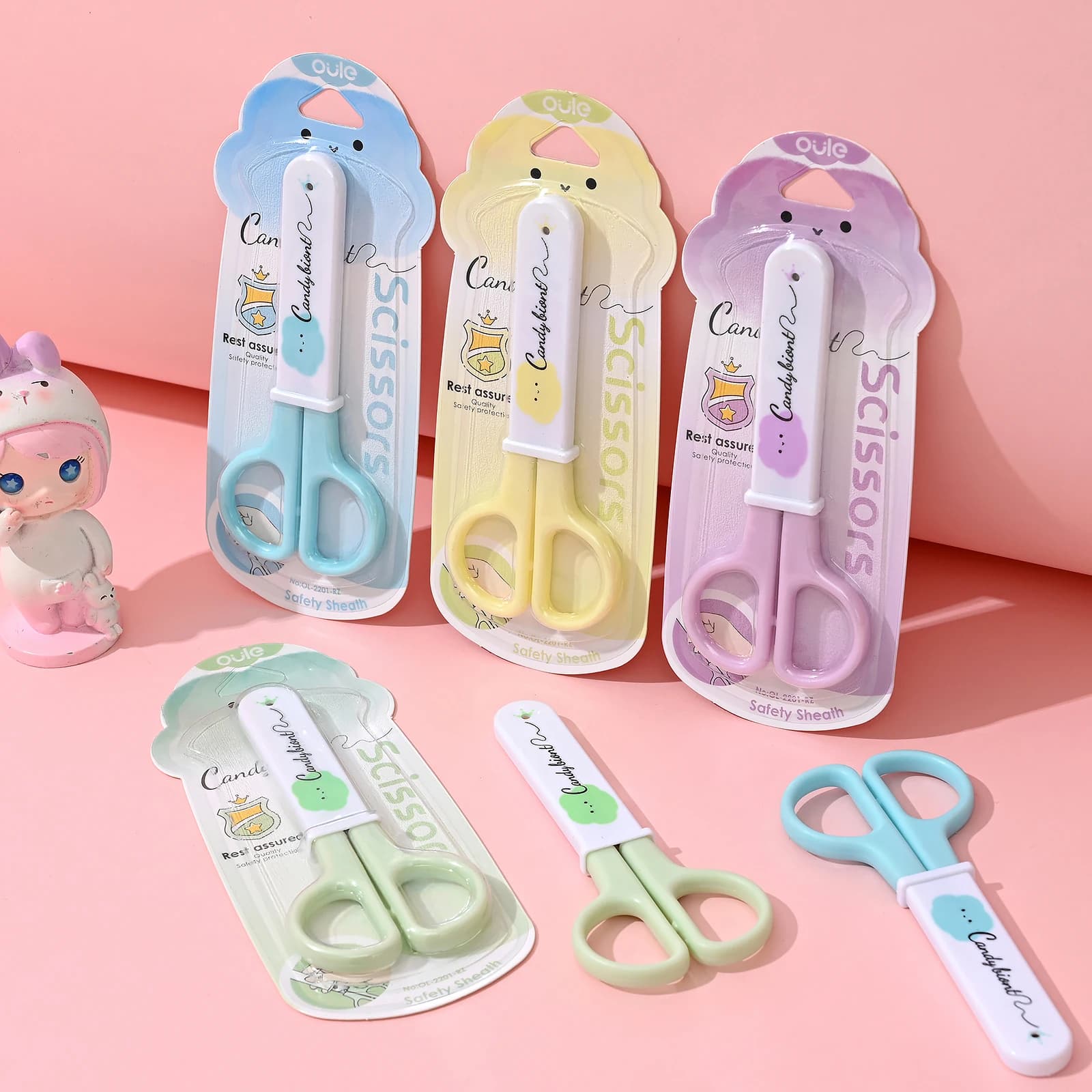 Forbici carine Semplici bambini Bambini Sicurezza Studenti Forbici Scuola materna Cancelleria per ufficio Carta tagliata fai da te Scrapbooking fatto a mano