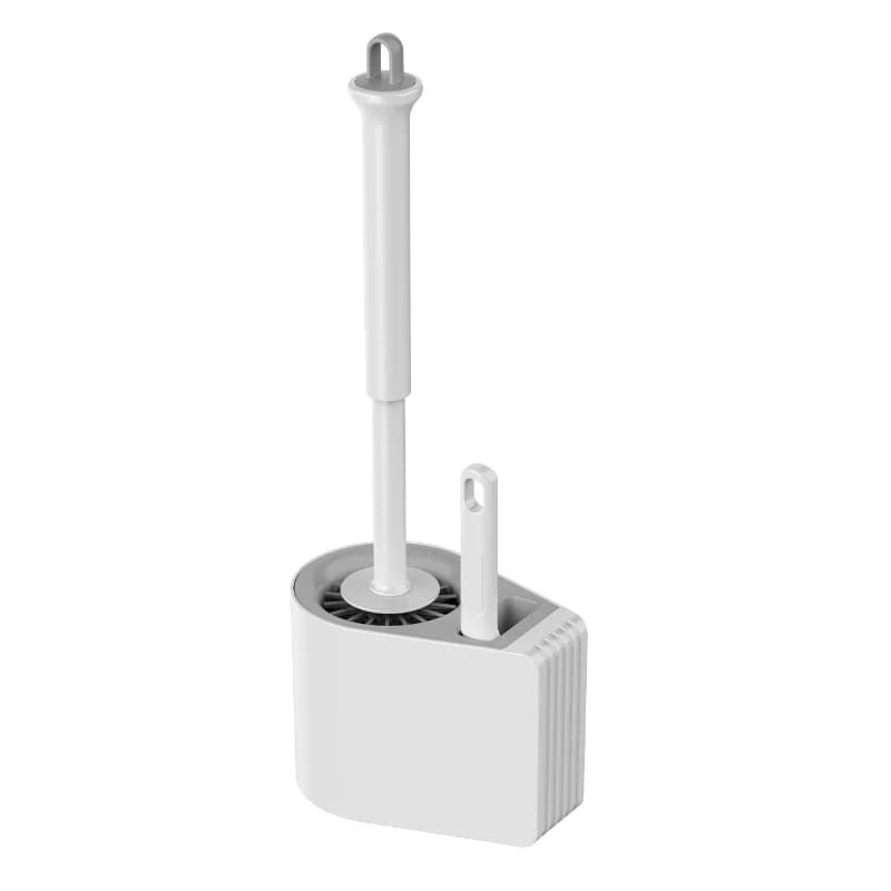 Set da 5 Pezzi: Spazzola WC da Parete con Base, Spazzola per Toilette a Manico Lungo, Clip per Spazzatura, Setole Morbide, Set per Pulizia Bagno