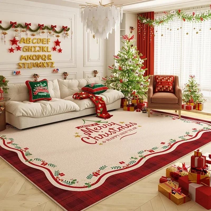 Christmas Tree Large Carpet Rug for Home Living Room Bedroom Sofa Doormat Decor Kids Play Area Rug Carpet Non-slip Floor Mat