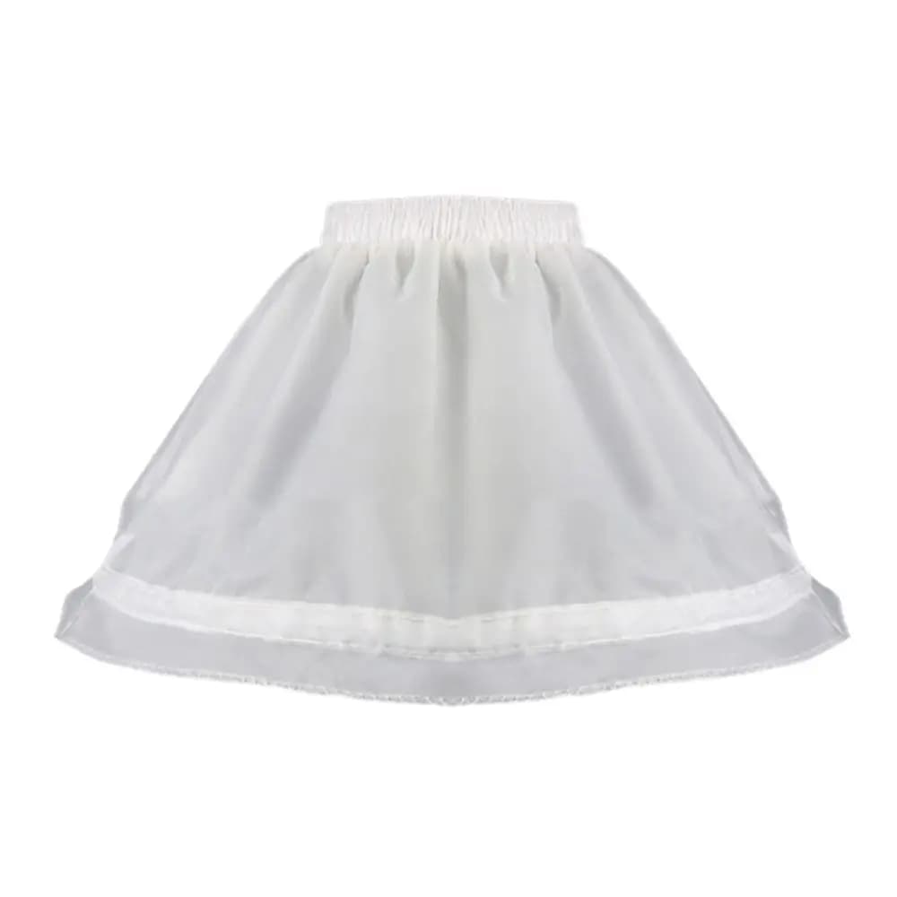 Sottogonna in Pizzo Bianco alla Moda per Bambine, Crinolina Regolabile, Sottogonna da Principessa, Sottogonna per Abito da Sposa